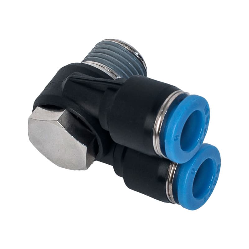 Фитинг комбинированный цанговый угловой PA — фото 2