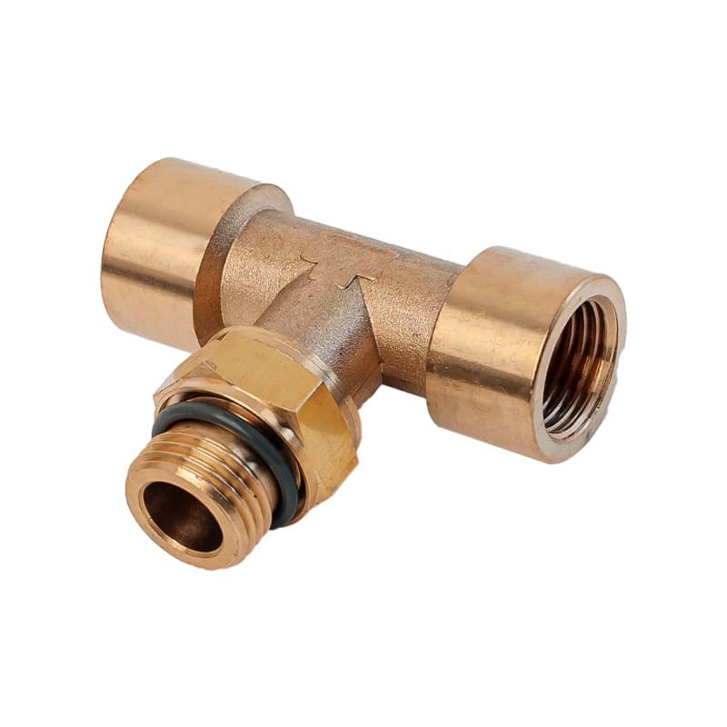 Фитинг латунный цанговый T-образный с наружной резьбой GPBTWT — фото 1